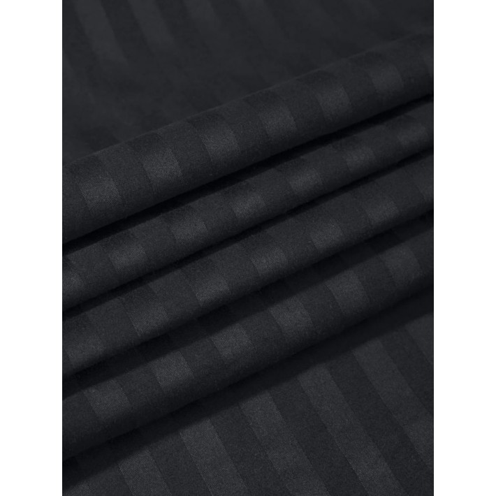 Комплект постельного белья 1,5 спальный из сатина-страйп с наволочками 70х70 2 шт Однотонное Amore Mio