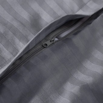 Комплект постельного белья         евро из сатина-страйп        с наволочками 50х70 2 шт и с наволочками 70х70 2 шт Однотонное Amore Mio