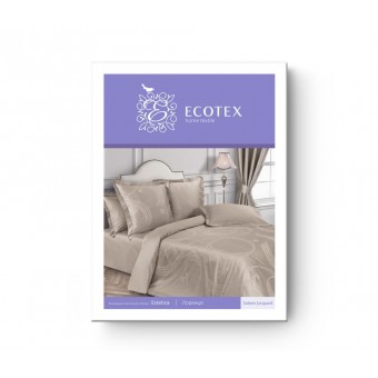 Комплект постельного белья         двуспальный из сатина-жаккард        с наволочками 50х70 2 шт и с наволочками 70х70 2 шт Узор Ecotex  