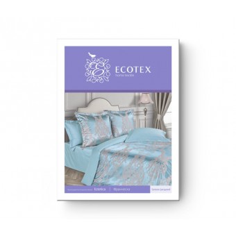 Комплект постельного белья         евро из сатина-жаккард        с наволочками 50х70 2 шт и с наволочками 70х70 2 шт Узор Ecotex