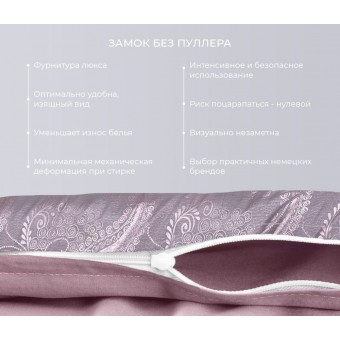 Комплект постельного белья   на резинке     семейный из сатина-жаккард        с наволочками 50х70 2 шт и с наволочками 70х70 2 шт Узор Ecotex