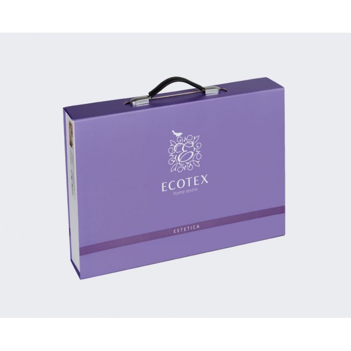 Комплект постельного белья семейный из сатина-жаккард с наволочками 50х70 2 шт и с наволочками 70х70 2 шт Узор Ecotex