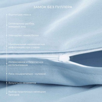 Комплект постельного белья         двуспальный из сатина        с наволочками 50х70 2 шт и с наволочками 70х70 2 шт Однотонное Ecotex