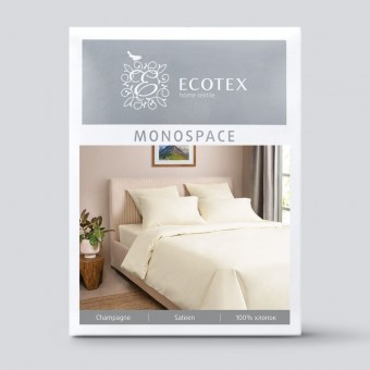 Комплект постельного белья         евро из сатина        с наволочками 50х70 2 шт и с наволочками 70х70 2 шт Однотонное Ecotex