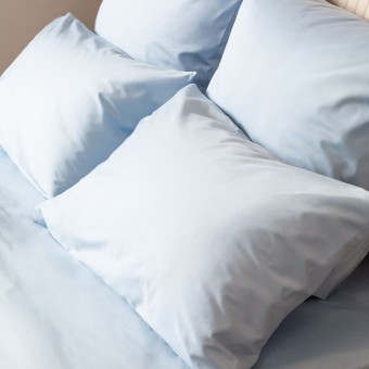 Комплект постельного белья         семейный из сатина        с наволочками 50х70 2 шт и с наволочками 70х70 2 шт Однотонное Ecotex  