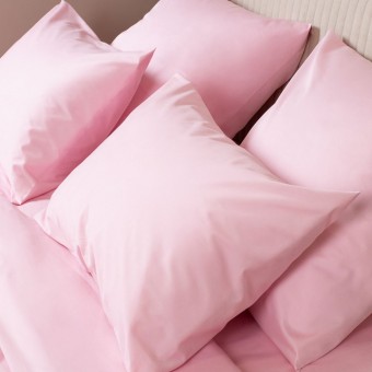 Комплект постельного белья         семейный из сатина        с наволочками 50х70 2 шт и с наволочками 70х70 2 шт Однотонное Ecotex  