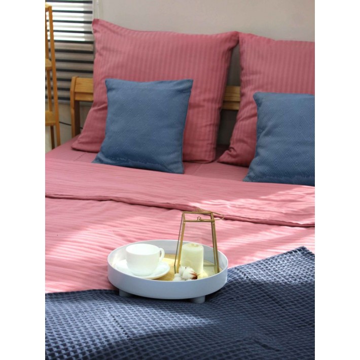 Комплект постельного белья 1,5 спальный из сатина-страйп с наволочками 70х70 2 шт Однотонное Cotton Line