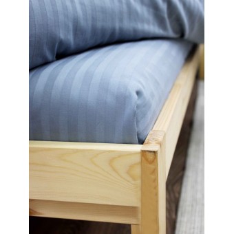 Комплект постельного белья         1,5 спальный из сатина-страйп        с наволочками 70х70 2 шт Однотонное Cotton Line  