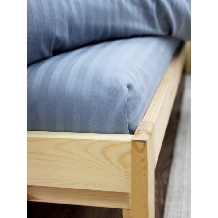 Комплект постельного белья 1,5 спальный из сатина-страйп с наволочками 70х70 2 шт Однотонное Cotton Line