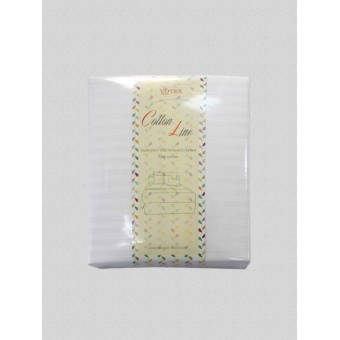 Комплект постельного белья         двуспальный из сатина-страйп        с наволочками 50х70 2 шт и с наволочками 70х70 2 шт Однотонное Cotton Line  