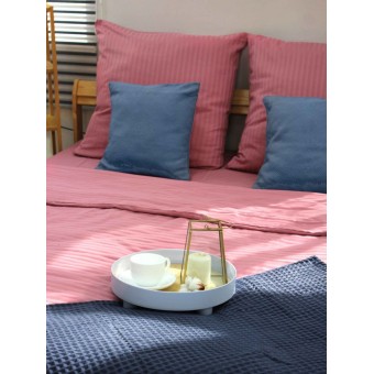 Комплект постельного белья         евро из сатина-страйп        с наволочками 70х70 2 шт Однотонное Cotton Line  