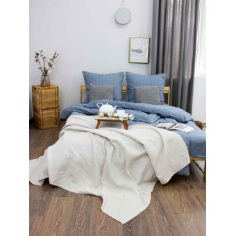 Комплект постельного белья         евро из сатина-страйп        с наволочками 70х70 2 шт Однотонное Cotton Line  