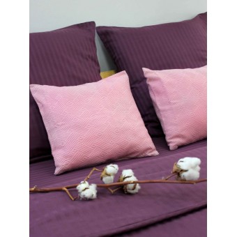 Комплект постельного белья         семейный из сатина-страйп        с наволочками 70х70 2 шт Однотонное Cotton Line  