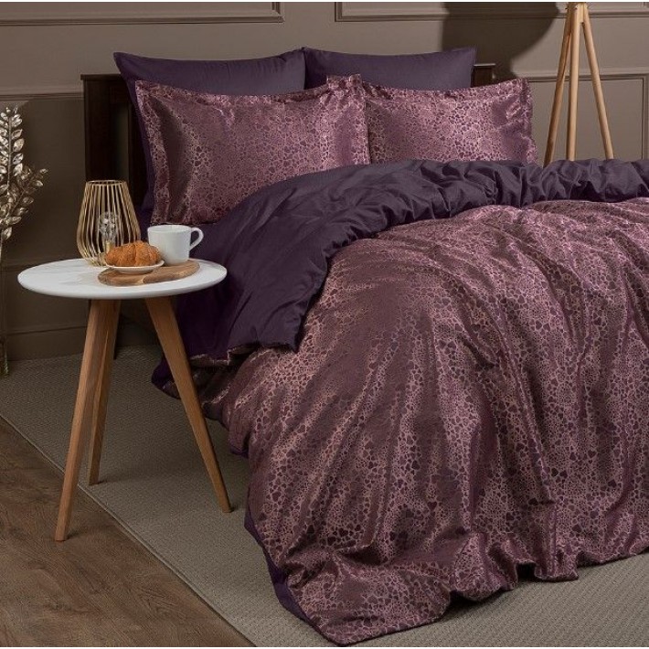 Комплект постельного белья двуспальный из сатина-жаккард с наволочками 50х70 2 шт и с наволочками 70х70 2 шт Жаккард Buenas noches