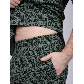 Костюм  мужской       из кулирки    футболка с шортами   зеленый