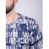Костюм мужской из кулирки футболка с шортами синий
