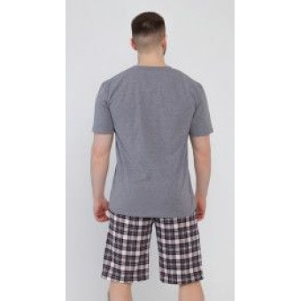 Пижама  мужская       из кулирки    футболка с шортами