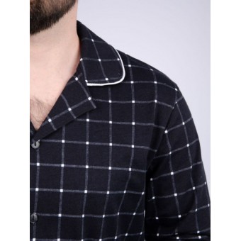 Пижама  мужская       из кулирки   на пуговицах кофта с брюками