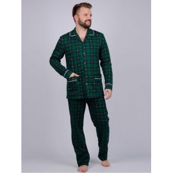Пижама  мужская       из кулирки   на пуговицах рубашка с брюками        