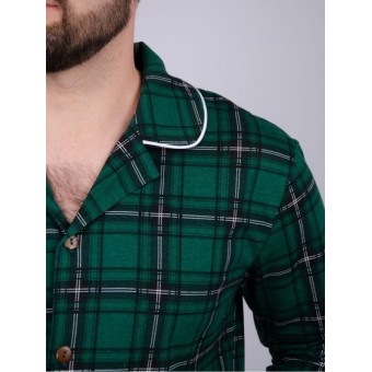 Пижама  мужская       из кулирки   на пуговицах рубашка с брюками