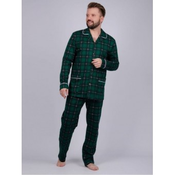 Пижама  мужская       из кулирки   на пуговицах рубашка с брюками