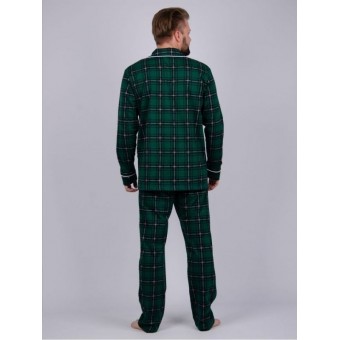 Пижама  мужская       из кулирки   на пуговицах рубашка с брюками