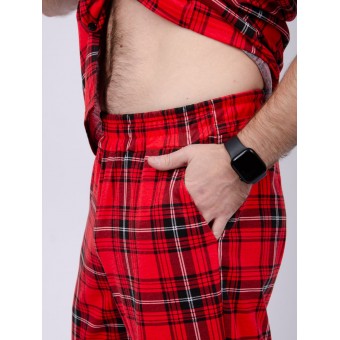 Пижама  мужская       из кулирки   на пуговицах рубашка с брюками