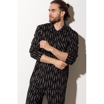 Пижама  мужская           рубашка с брюками