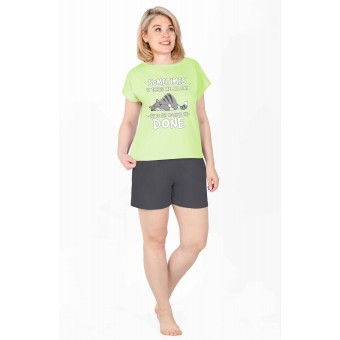 Пижама  женская       из кулирки    футболка с шортами   в ассортименте