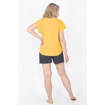 Пижама  женская       из кулирки    футболка с шортами   в ассортименте