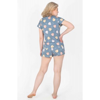 Пижама  женская       трикотажная    футболка с шортами