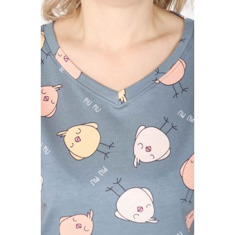 Пижама  женская       трикотажная    футболка с шортами