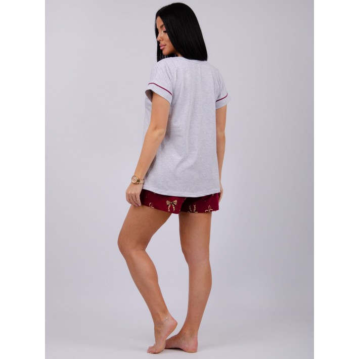 Пижама женская из кулирки футболка с шортами