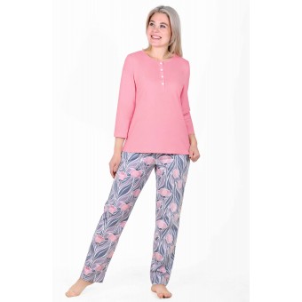 Пижама  женская       из кулирки    футболка с брюками