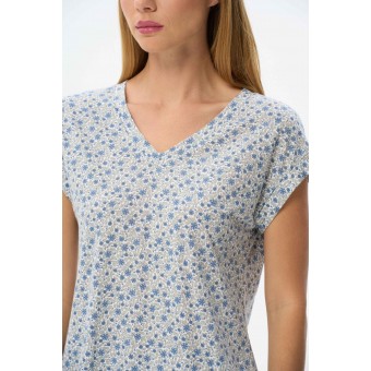 Пижама  женская       трикотажная    футболка с бриджами   голубая