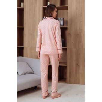 Пижама  женская       модал   на пуговицах рубашка с брюками        