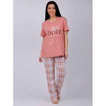 Пижама  женская       из кулирки    футболка с брюками