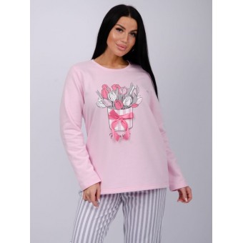 Пижама  женская       из футера    кофта с брюками