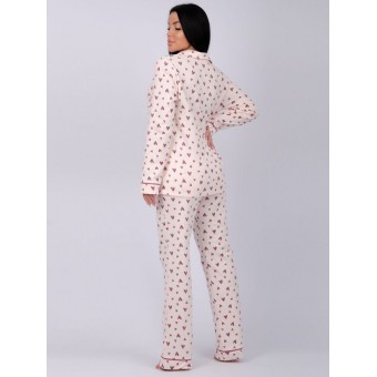 Пижама  женская       из футера    рубашка с брюками