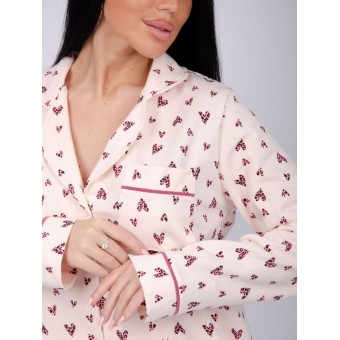 Пижама  женская       из футера    рубашка с брюками