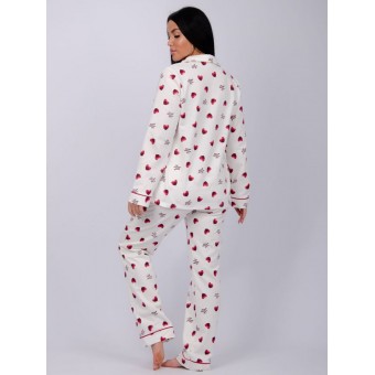 Пижама  женская       из футера    рубашка с брюками
