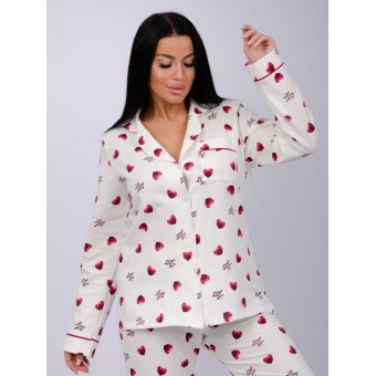 Пижама  женская       из футера    рубашка с брюками