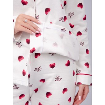 Пижама  женская       из футера    рубашка с брюками