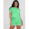 Пижама женская Лапша футболка с шортами Салатовый однотонная