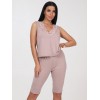 Комплект женский из вискозы майка с бриджами Капучино однотонный