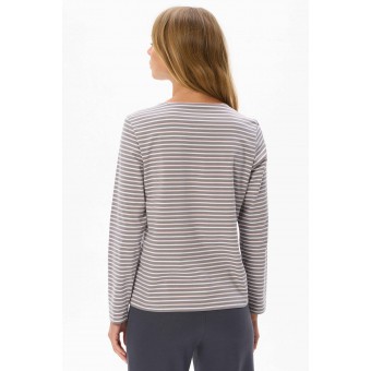 Джемпер  женский       Пенье       Светло-серый  Полоска
