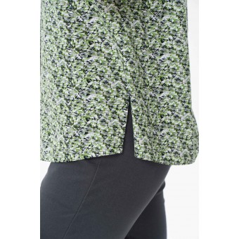 Блузка  женская       трикотажная       Зеленый  Абстракция