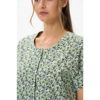 Блузка  женская       трикотажная       Зеленый  Абстракция