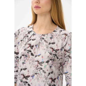 Блузка  женская       из вискозы       Серый