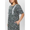 Платье женское из кулирки с коротким рукавом зеленое Цветы Kuzina